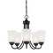 Designers Fountain Malone 5 Light Transitional Matte Black with Frosted Glass Shades Chandelier For Dining Rooms D267M-5CH-MB - alternate 1